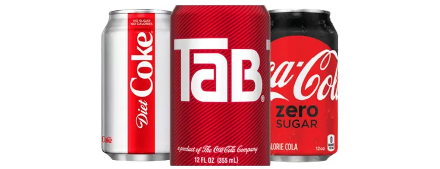 Tab Soda original diet formula saccharin based zero calorie